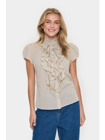 SAINT TROPEZ Langarm - Hemd TilliSZ Gerade Passform in Plaza Taupe