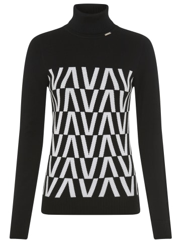 Bruno Banani Stehkragenpullover in schwarz-weiß