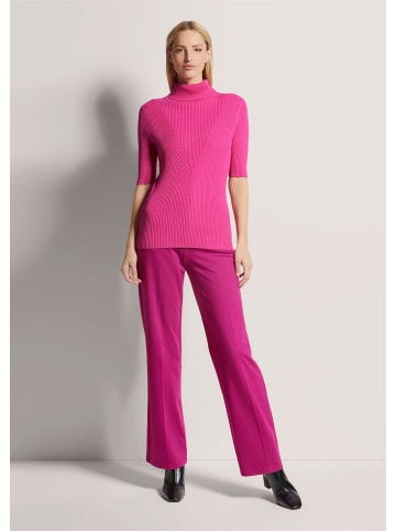 MADELEINE Rippstrickpullover mit Halbarm in magenta