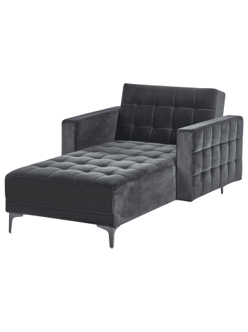 Beliani Chaiselongue ABERDEEN in Schwarz - (W) 107 x (H) 83 x (L) 189 cm