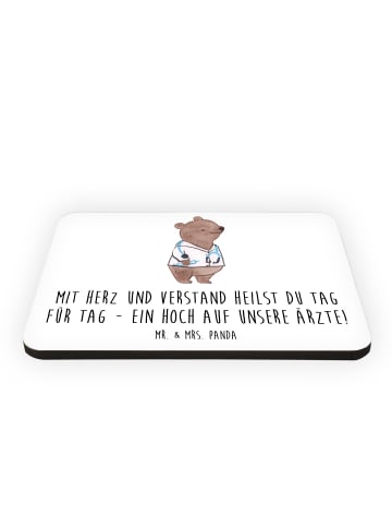 Mr. & Mrs. Panda Magnet Arzt Herz Verstand mit Spruch in Weiß