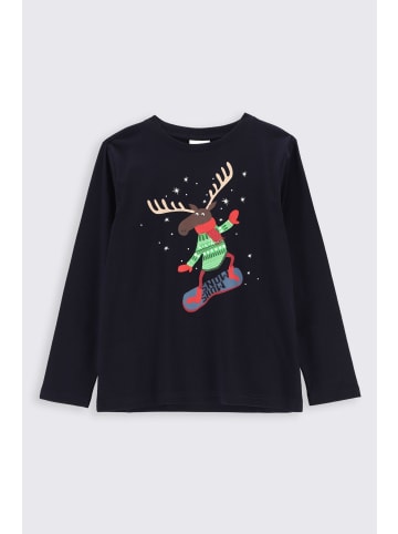Coccodrillo T-Shirt mit langen Ärmeln in dunkelblau