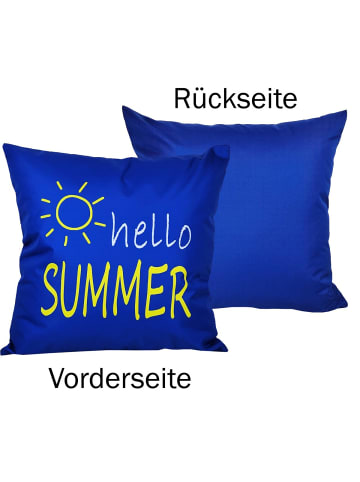 JACK Outdoor Dekokissen Motiv 50x50cm hello Summer in Blau