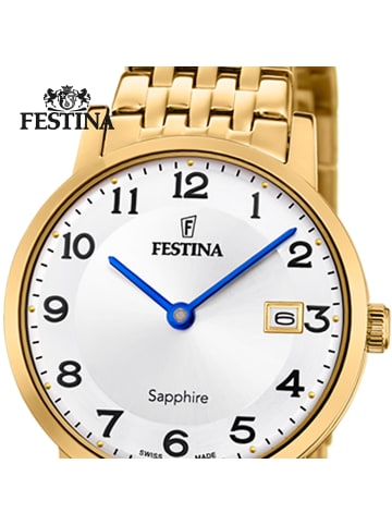 Festina Analog-Armbanduhr Festina Swiss Made gold klein (ca. 29,3mm)