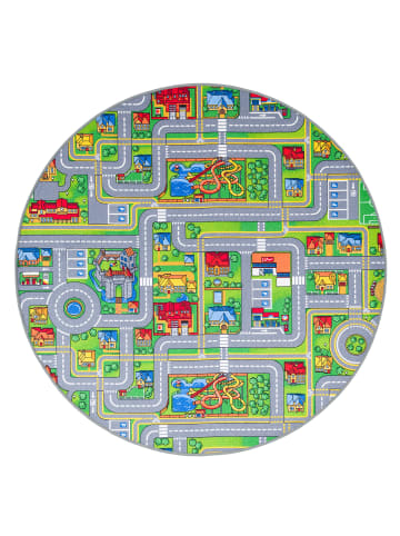 Snapstyle Kinderteppich Abenteuerland Rund in bunt