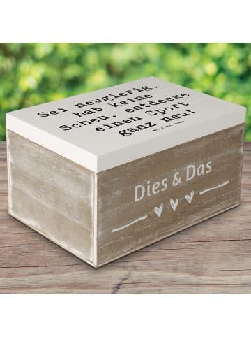 Mr. & Mrs. Panda Box Spruch Neuer Sport mit Spruch in Weiß