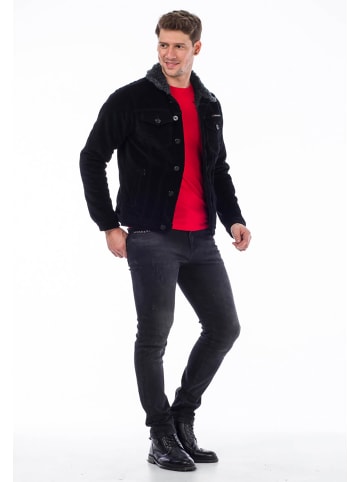 Cipo & Baxx Cord Jeansjacke in Black