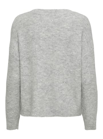 ONLY Strickpullover in Light Grey Melange