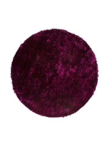 Kayoom Hochflor Teppich Diamond 725 in violett - schwarz - rund