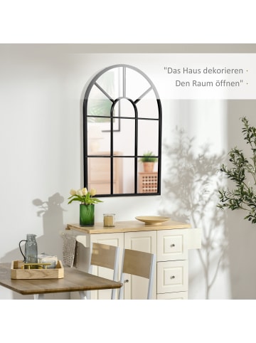 HOMCOM Wandspiegel-91L x 2B x 60H cm-Schwarz