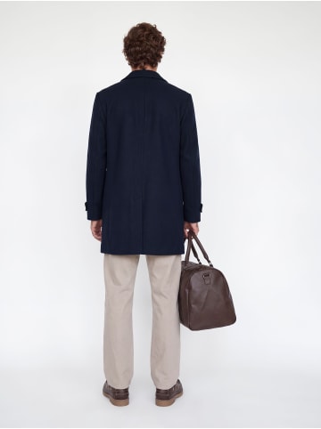 Jack & Jones Wollmantel in Dark Navy