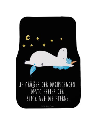 Mr. & Mrs. Panda Automatte Einhorn Sternenhimmel mit Spruch in Schwarz