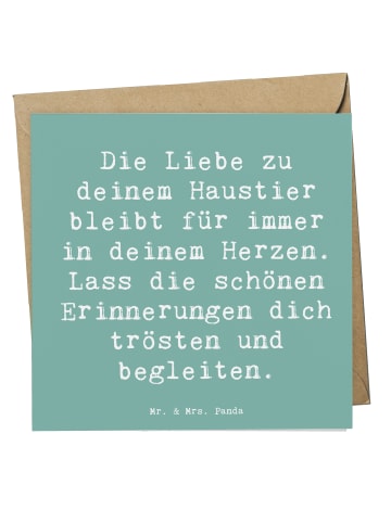 Mr. & Mrs. Panda Einladungskarte Spruch Trauerbewältigung Hausti... in Meeresbrise