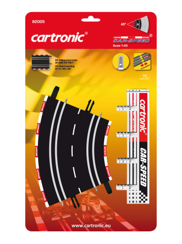 Cartronic Autorennbahn - Zubehör Car-Speed "Steilkurve 45 Grad A, 4 Stck."