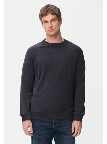 Camel Active Frottee Sweatshirt mit weichem Innenmaterial in Navyblau