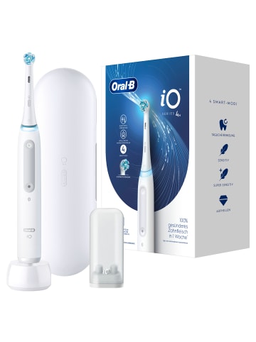 Oral-B Elektrische Zahnbürste "iO Series 4 + Reiseetui" in Quite White