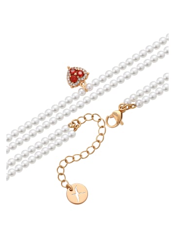 faina Women Pendant Necklace in Rose Gold White