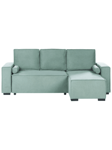 Beliani Schlafsofa EDANE in Grün - (W) 232 x (H) 94 x (L) 150 cm linksseitig