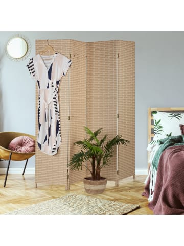 relaxdays Paravent in Hellbraun - (B)160 x (H)170 cm