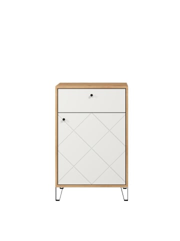 ebuy24 Sideboard Grafico Weiß 63 x 40 cm