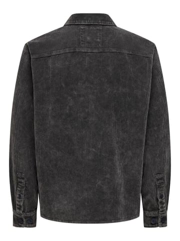 Only&Sons Langarmhemd in grey pinstripe