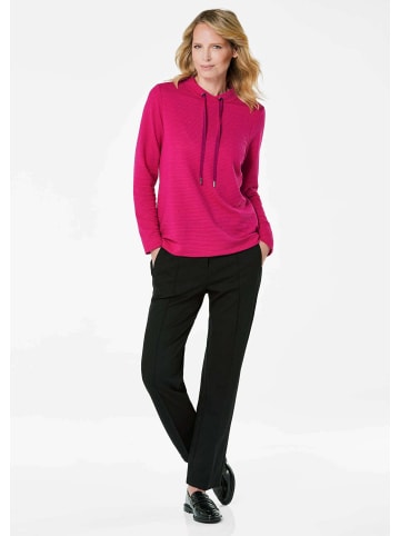 GOLDNER Sweatshirt Langarm Viskose-Pullover, Stehbund in beere