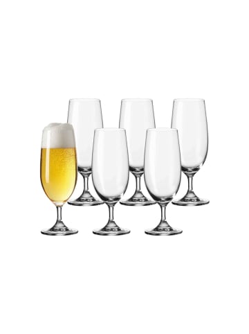 LEONARDO 6er Set Biergläser Daily in Transparent 360 ml in transparent