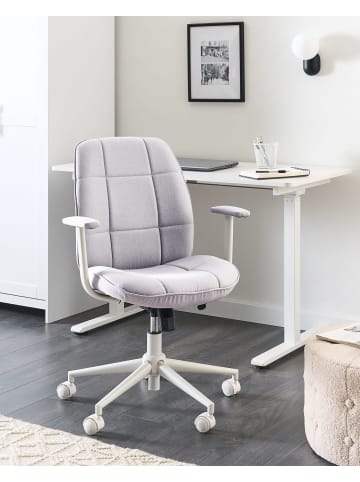 Beliani Bürostuhl CARLTON in Grau/Weiß - (W) 60 x (H) 87 x (L) 60 cm