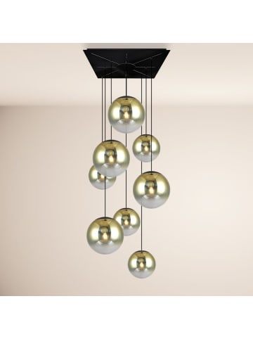 s.LUCE XL Galerieleuchte Progress 8-flammig mit Modular Baldachin in Gold