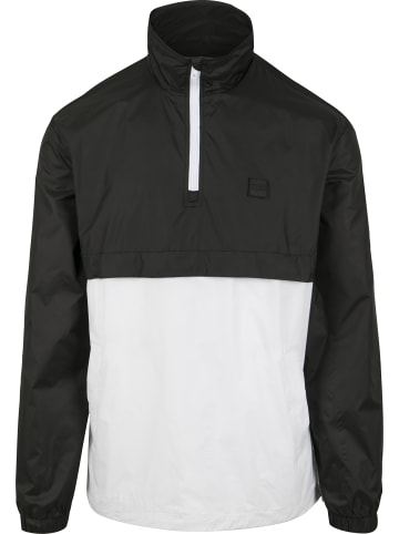 Urban Classics Urban Classics Herren Stand Up Collar Pull Over Jacket in blk/wht