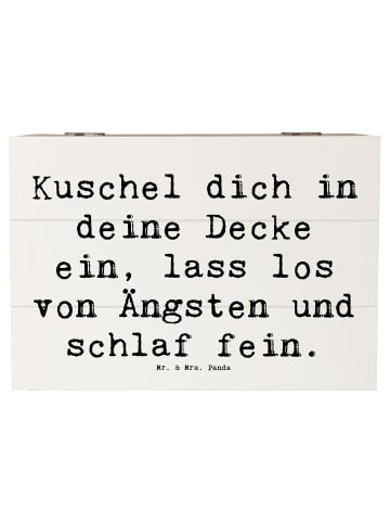 Mr. & Mrs. Panda Schatzkiste Spruch Alleine schlafen lernen mit ... in Weiß