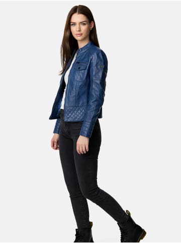 Tazzio Lederjacke "F524" - in Navy