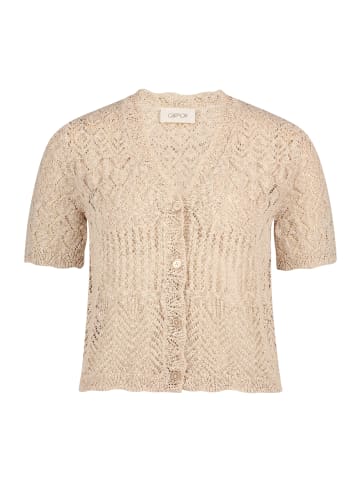 CARTOON Strick-Cardigan mit V-Ausschnitt in Safari Beige