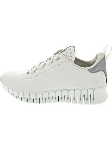 Ecco Gruuv Sneaker Lea sportlicher Schnürer Weiß