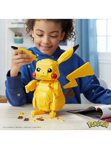 Mega Bloks Pikachu Figur zum Zusammenbauen Höhe 30cm beweglich ab 6 Jahre