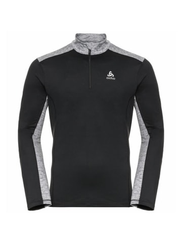 Odlo Pullover Midlayer 1/2 zip STEEZE in Schwarz-gemustert