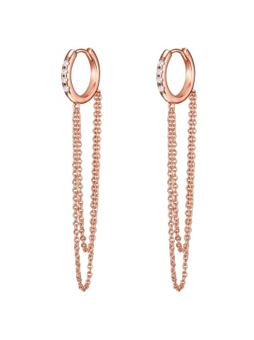 Glanzstücke München Creolen aus Sterling Silber mit Zirkonia in roségold