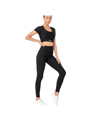 YEAZ CLUB LEVEL SET Top + Leggings in schwarz