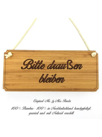 Mr. & Mrs. Panda Infotafel Bitte draußen bleiben mit Spruch in Keine Angabe