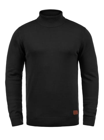 BLEND Rollkragenpullover BHLatif 20707474ME Strickpullover mit Ellbogenpatches in Schwarz