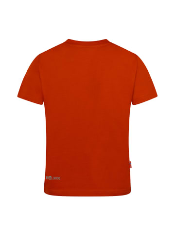Trollkids Funktionsshirt Halsafjord in red clay/mystic blue