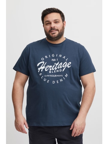 BLEND T-Shirt BHAbraham in Mittelblau