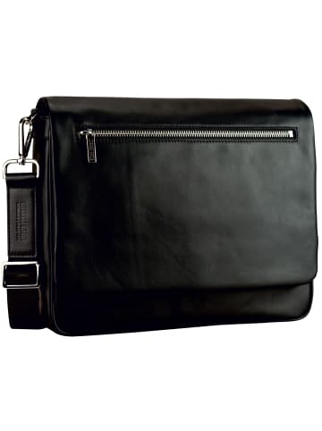 Leonhard Heyden Montreal Messenger Leder 36 cm in schwarz