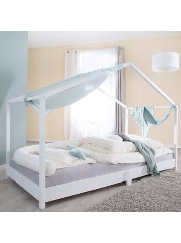 roba Kinder Hausbett, bodentief, inkl. Matratze 90 x 200 cm - Weiß