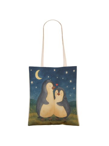 Mr. & Mrs. Panda Umhängetasche Pinguine Einschlafen Design ohne ... in Weiß