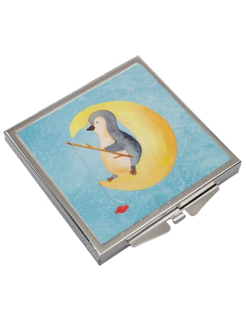 Mr. & Mrs. Panda Schminkspiegel Pinguin Mond ohne Spruch in Eisblau