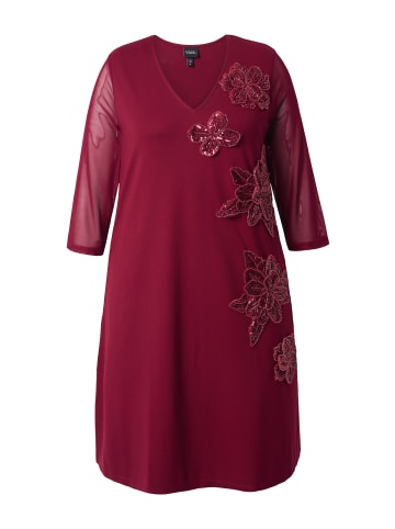 Ulla Popken Midikleid in dunkel kirschrot