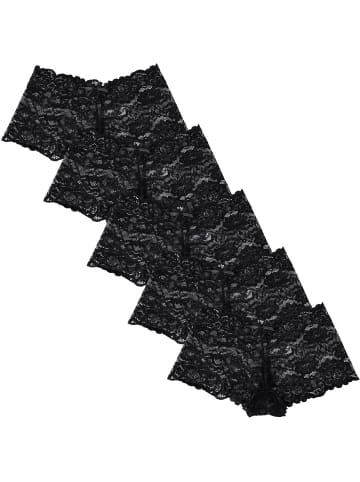 Yenita® Panty aus Spitze (5erSet) Spitzenslip in schwarz