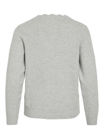 Vila Strickpullover in Light Grey Melange