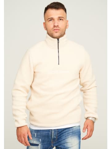 Jack & Jones Fleecepullover - VESPER SWEAT HALF ZIP in Oatmeal